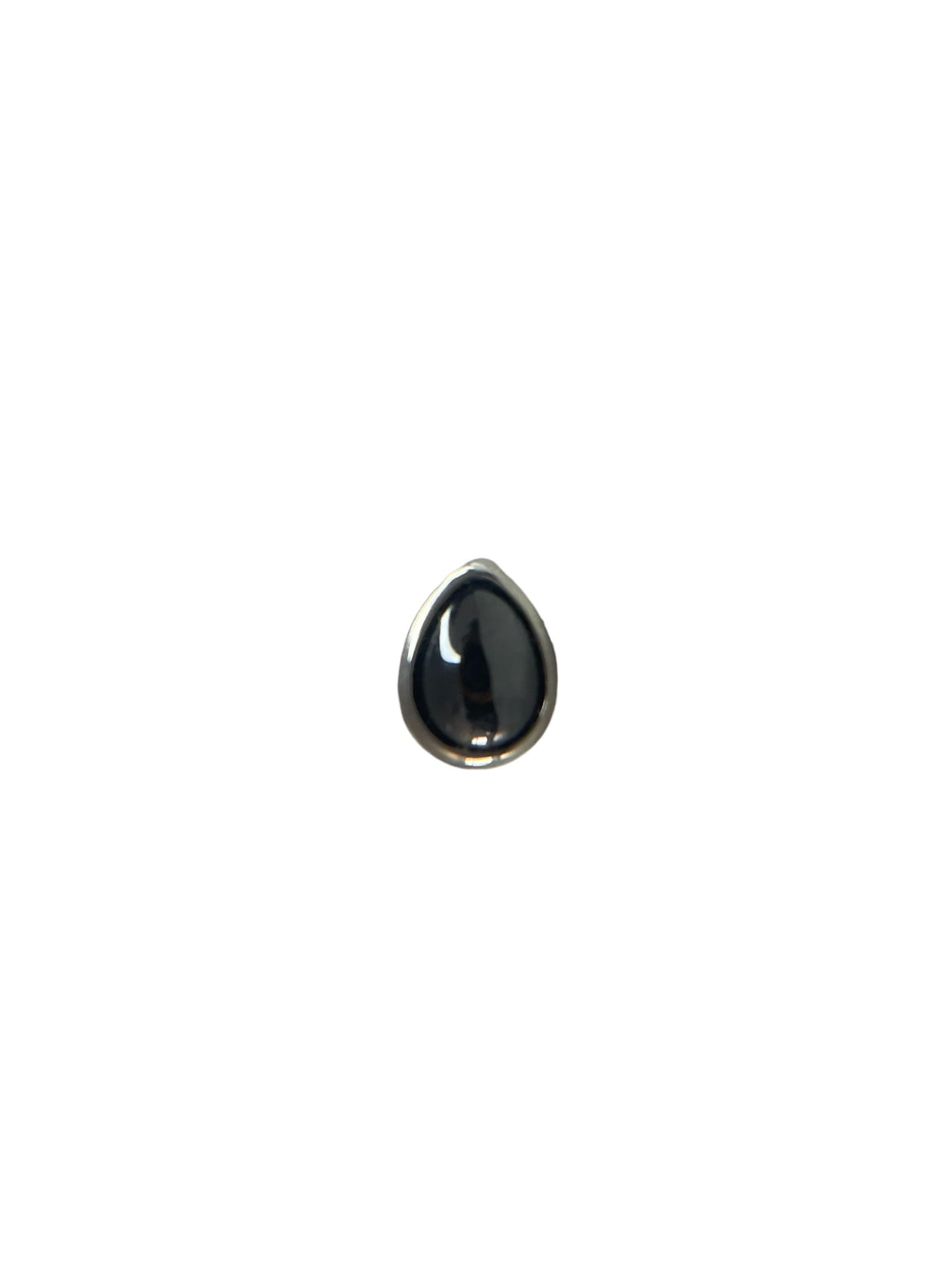 Figura opal c/ rosca titanio ASTM F136 - Accesorio gota piedra onix
