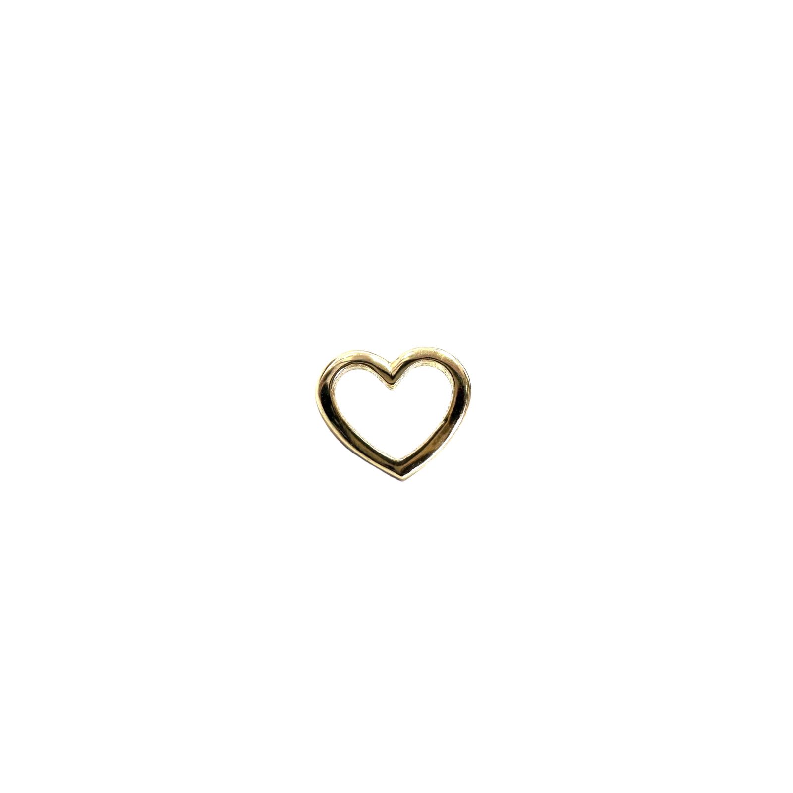 Accesorio c/ pin Oro 18k - Corazon sin relleno - oro 18k
