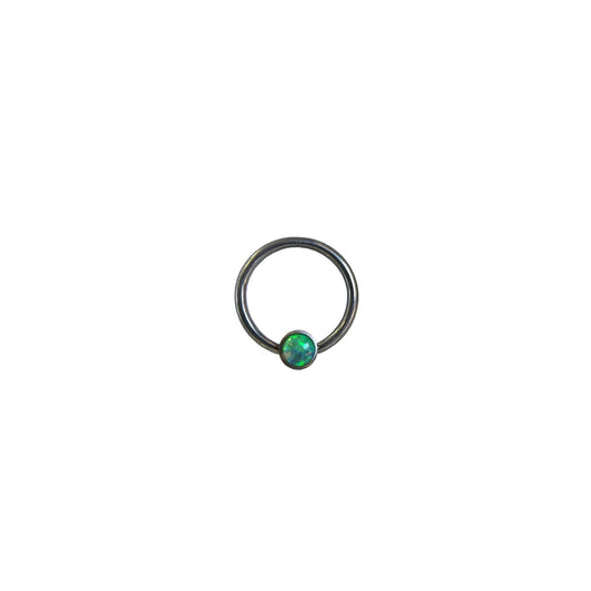 Accesorio captive titanio ASTM F136 - Disco captive opal verde