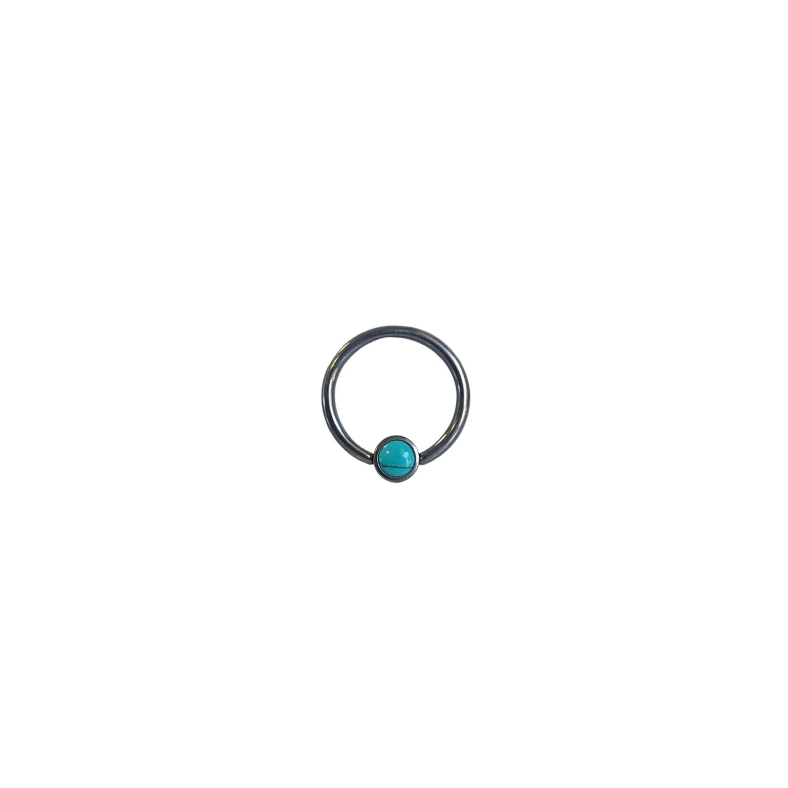 Accesorio cautivo titanio ASTM F136 - Disco cautivo piedra turquesa