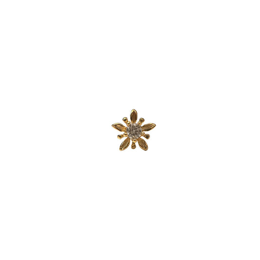 Accesorio c/ pin Oro 14k - Estrella con zircón central Oro 14k