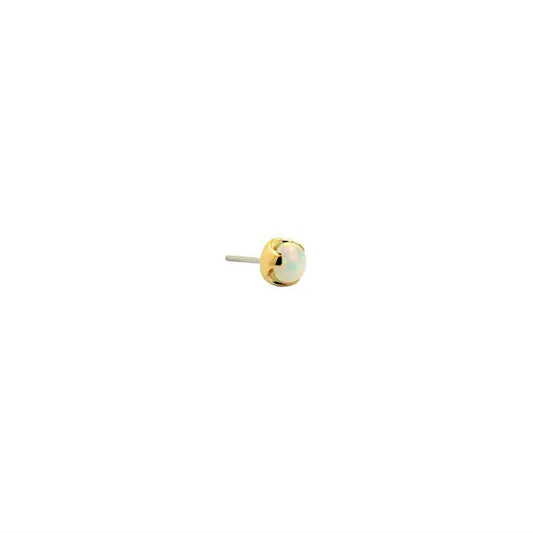 Accesorio c/ pin Oro 14k - Faceted prong set copa ópalo oro 14k