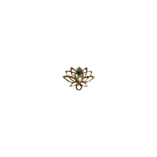 Accesorio c/ pin Oro 18k - Flor de loto cristales swarovski oro 18k