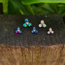 Accesorio trinity c/ rosca titanio ASTM F136 -Accesorio trinity opalo blanco