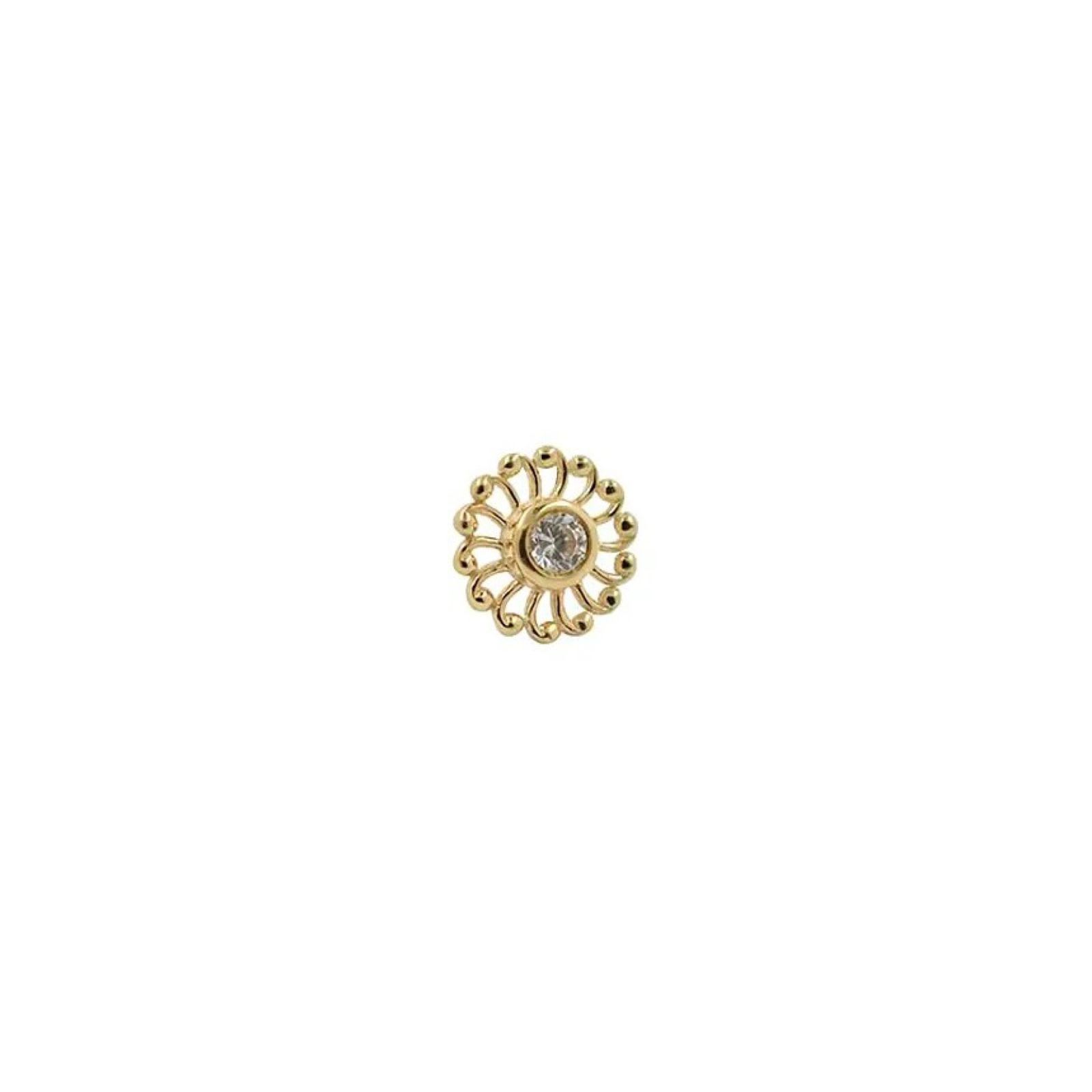 Accesorio c/ pin Oro 14k - Holo beaded cz Oro 14k