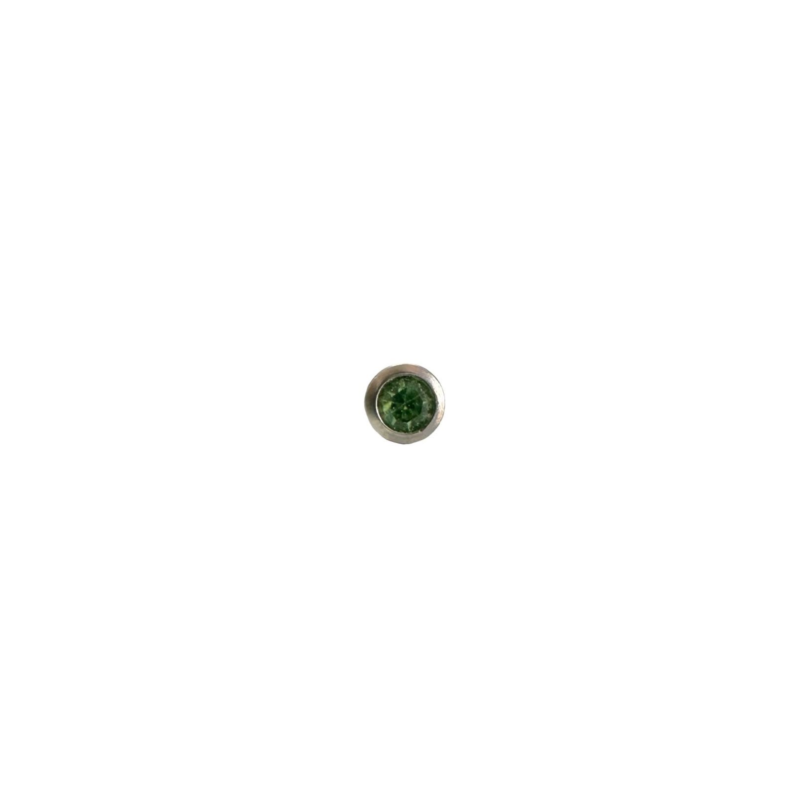 Accesorio gema c/ rosca titanio ASTM F136 - Media bola con zirconia verde