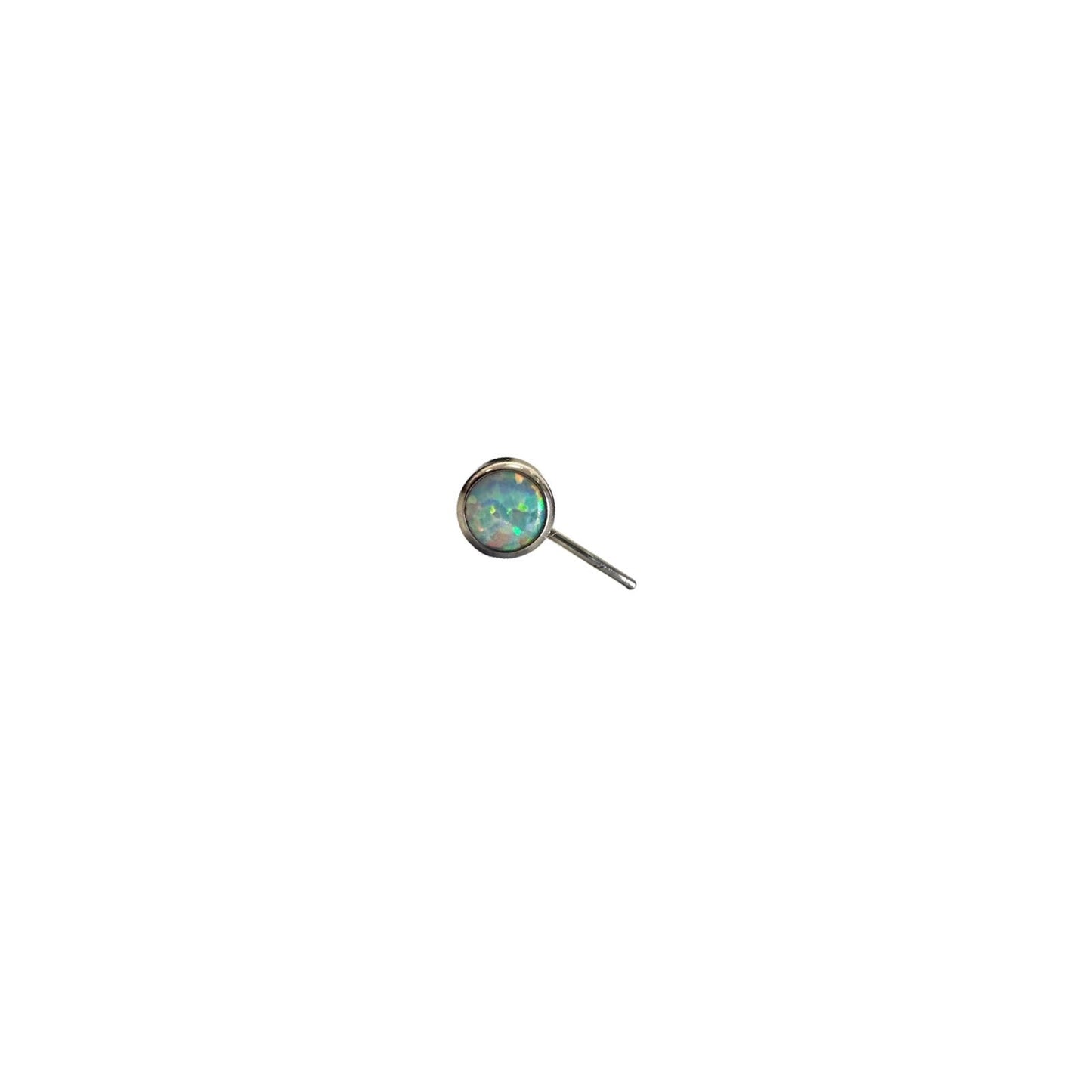 Accesorio c/ pin titanio ASTM F136 - Opal minimalista 4 mm threadless