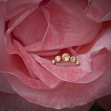 Accesorio cluster titanio ASTM F137 - Accesorio medialuna 5 gemas champagne