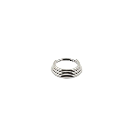 Argolla titanio ASTM F136 - Segment ring triple argolla con bisagra