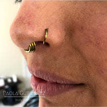 Argolla titanio ASTM F136 - Segment ring triple argolla con bisagra