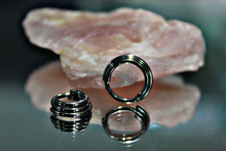 Argolla titanio ASTM F136 - Segment ring triple argolla con bisagra