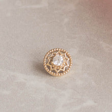 Accesorio c/ rosca oro 14k - Sol circonita central oro 14K