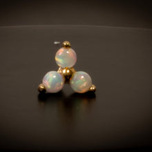 Accesorio c/ pin Oro 14k - Trinity ópalo oro 14k