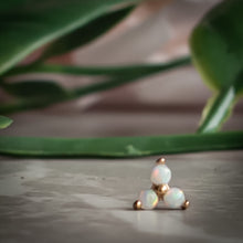 Accesorio c/ pin Oro 14k - Trinity ópalo oro 14k