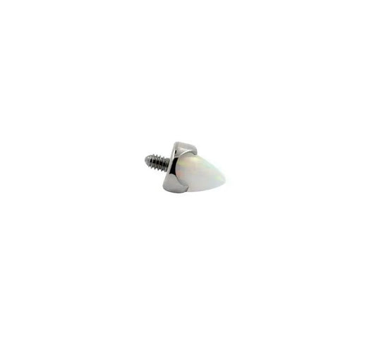 Figura opal c/ rosca titanio ASTM F136 - Accesorio bullet opal white
