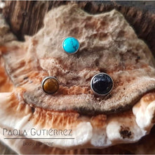 Accesorio piedra c/ rosca titanio ASTM F136 - Accesorio con piedra ojo de tigre