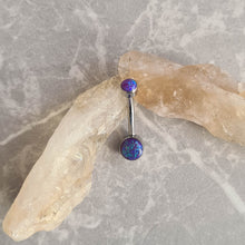 Ombligo titanio ASTM F136 - Banana ombligo minimalista opal sleepy lavander