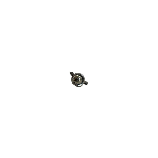 Figura c/ rosca titanio ASTM F136 - Bola plateada doble rosca