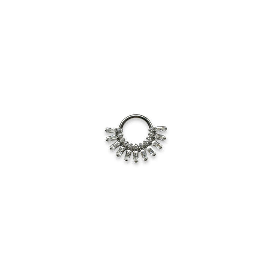 Argolla titanio ASTM F136 - Segment ring full zirconias rectangular