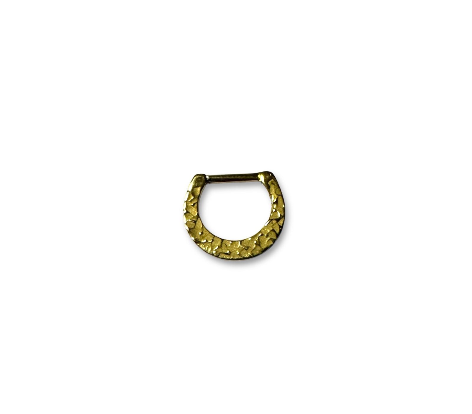 Argolla oro 18k - D-ring martillado oro 18k