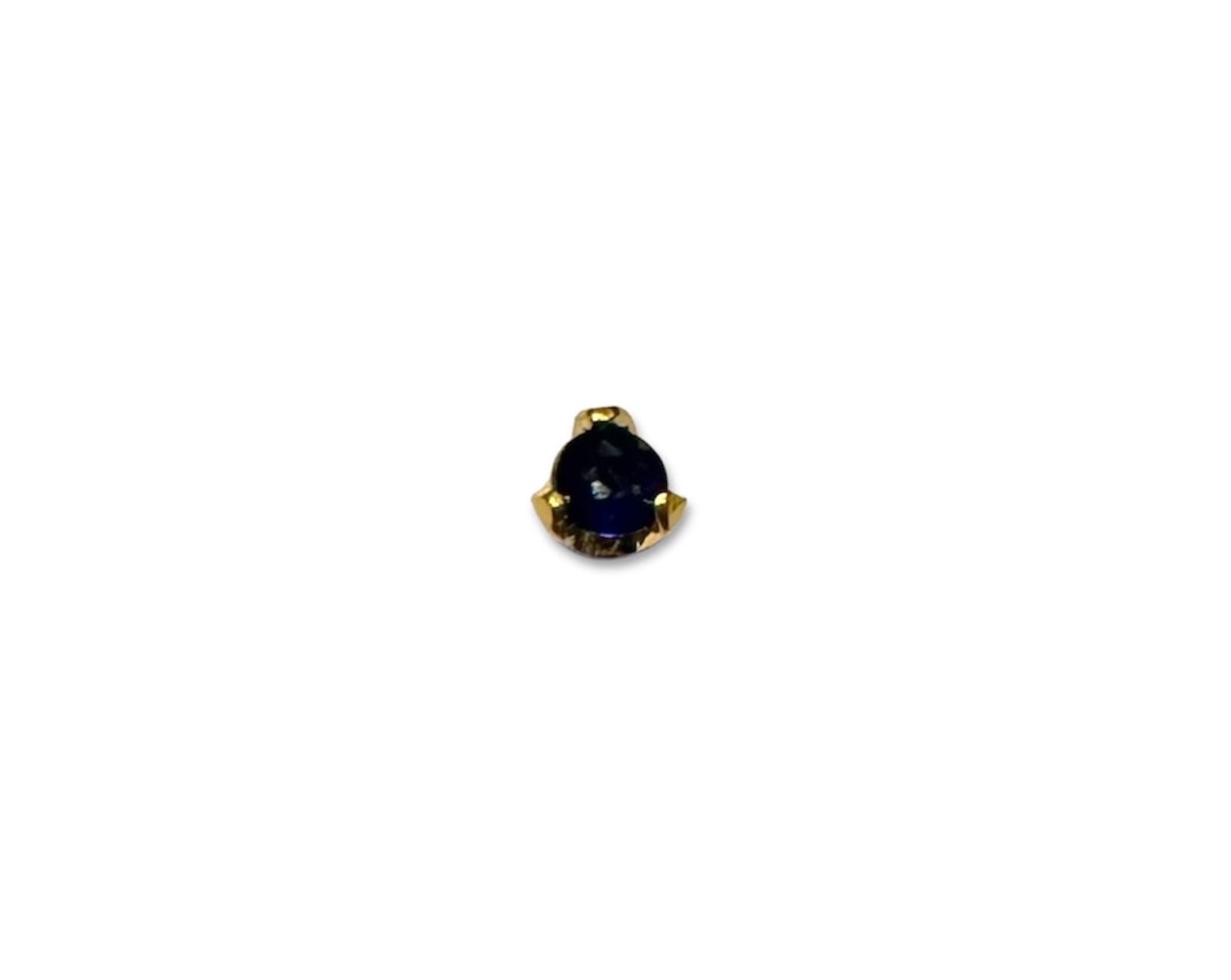 Accesorio c/ pin Oro 18k - Prong set con diamante negro oro 18k