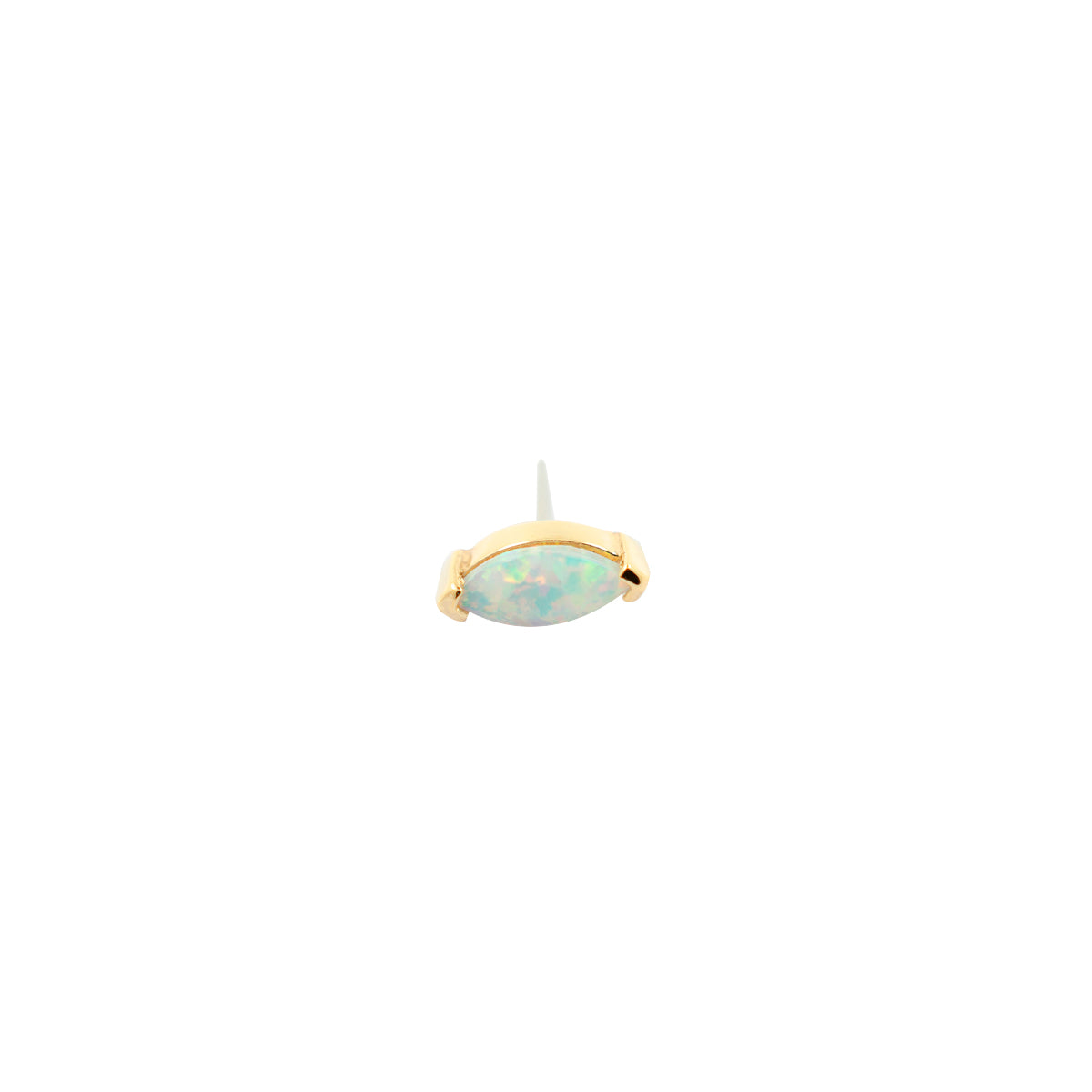 Accesorio c/ pin Oro 14k - Marquise prong set opal white oro 14k