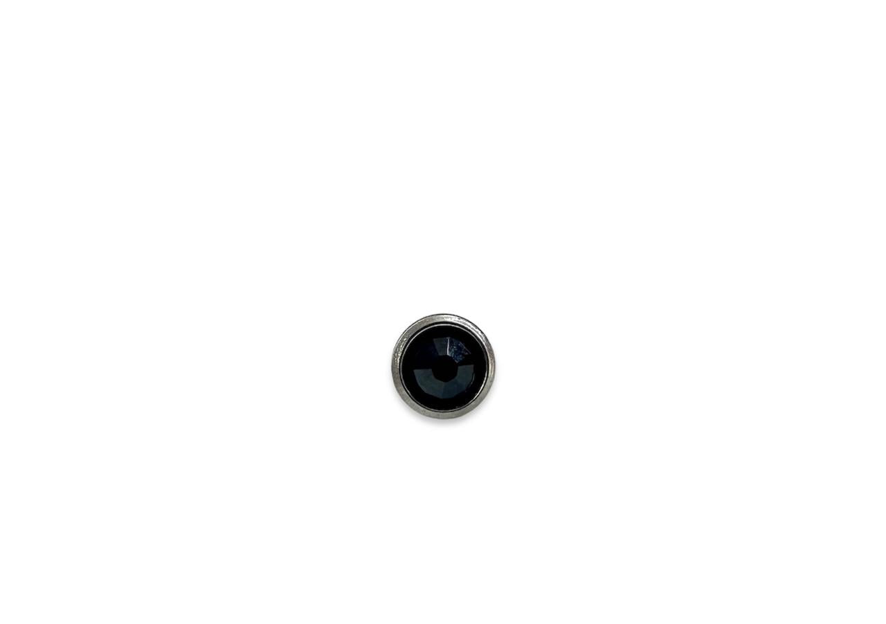 Accesorio c/ pin titanio ASTM F136 -Accesorio zircón negro plano biselado threadless o push pin