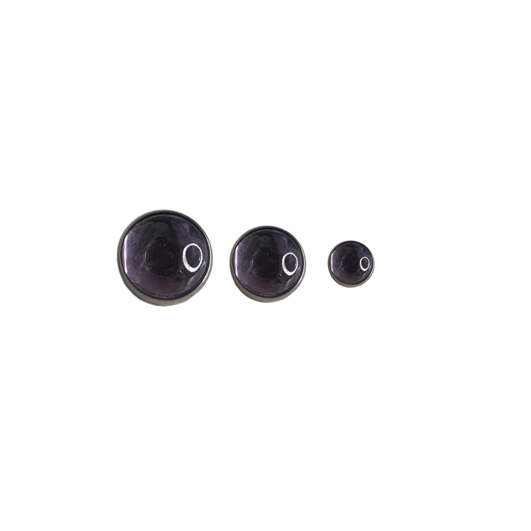 Accesorio piedra c/ rosca titanio ASTM F136 - Accesorio con piedra amatista