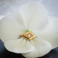 Accesorio con cristales oro 18k c/ rosca - Rombo oro 18k - Diamante blanco