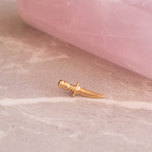 Accesorio oro 18k solido c/ rosca - Daga oro 18k