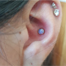 Accesorio opal c/ rosca titanio ASTM F136 - Accesorio con ópalo tornasol