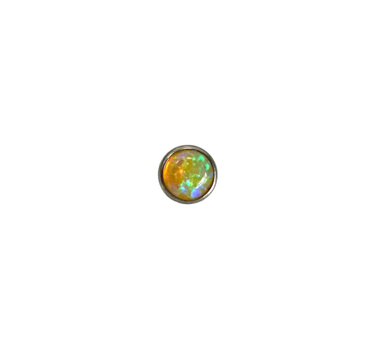Accesorio opal c/ rosca titanio ASTM F136 - Accesorio con ópalo citrine