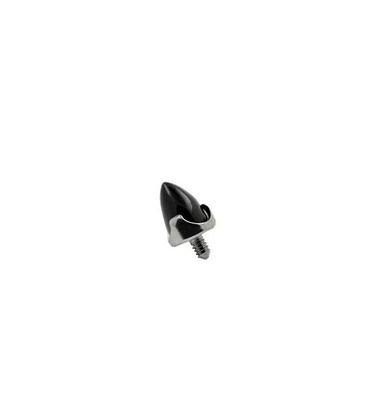 Figura opal c/ rosca titanio ASTM F136 - Accesorio bullet piedra onix