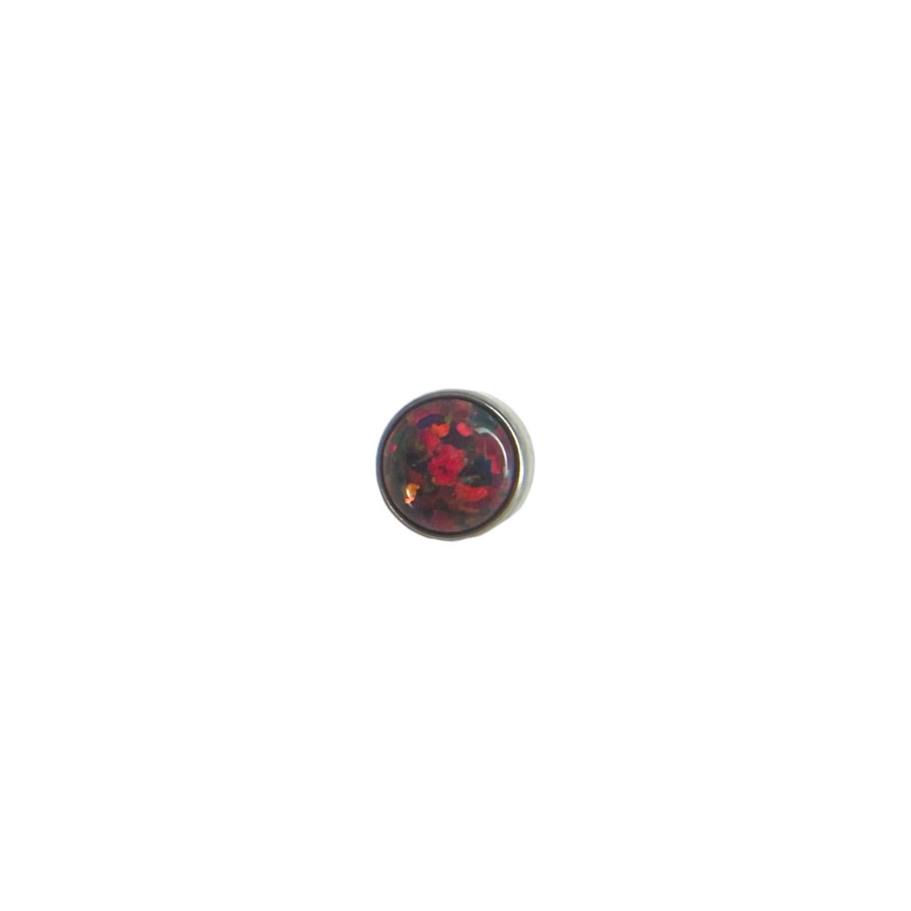 Accesorio opal c/ rosca titanio ASTM F136 - Accesorio con ópalo galaxy