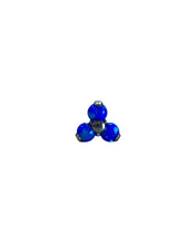 Accesorio trinity c/ rosca titanio ASTM F136 -Accesorio trinity opalo azul