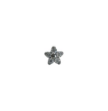 Accesorio c/ pin titanio ASTM F136 - Accesorio flor 5 petalos con circonitas threadless o push pin