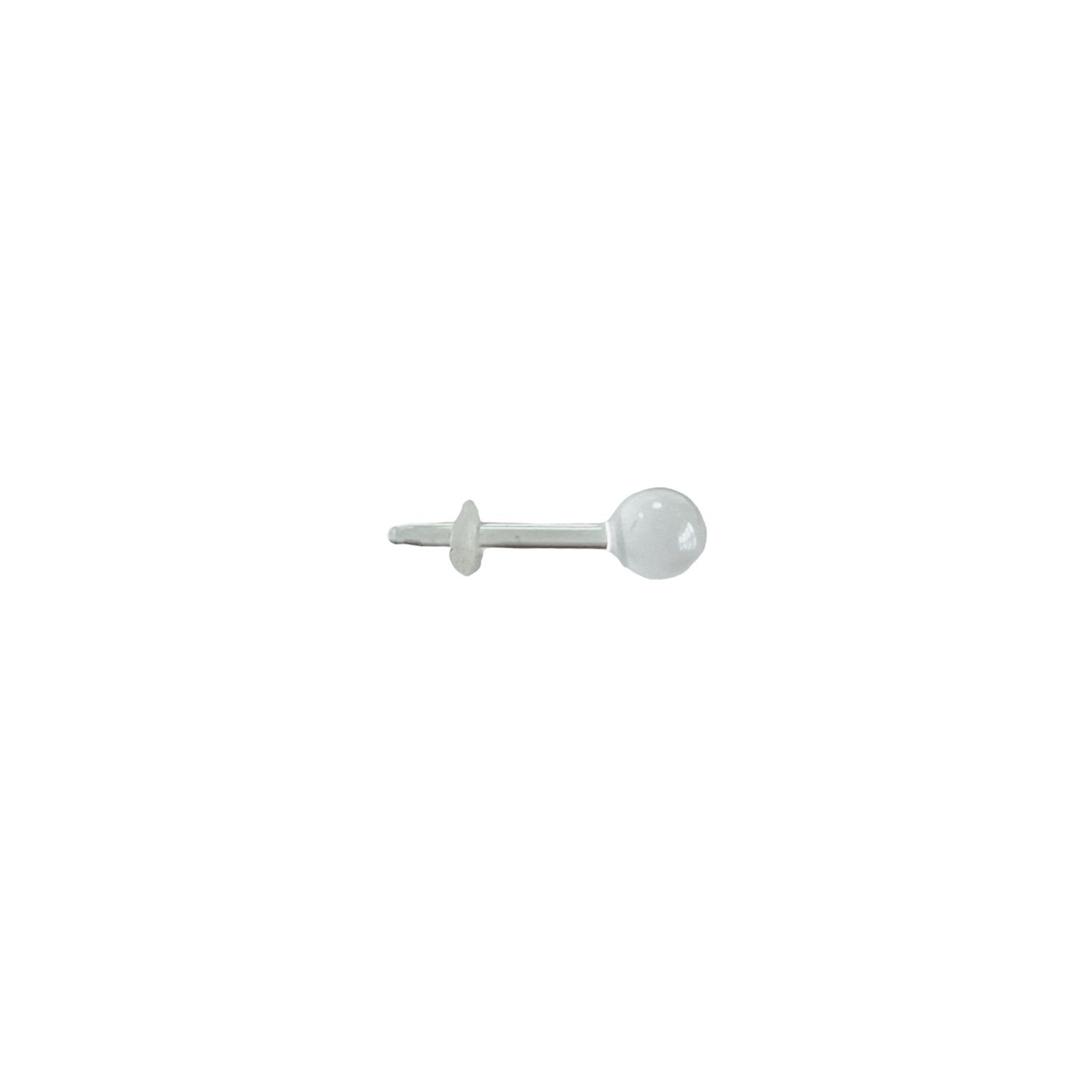 Vidrio de borosilicato - Labret con bola de vidrio borosilicato transparente