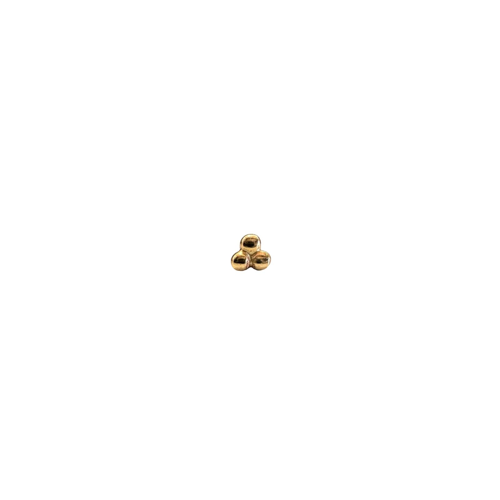 Accesorio c/ pin Oro 14k - Pyramid Balls - Trinity