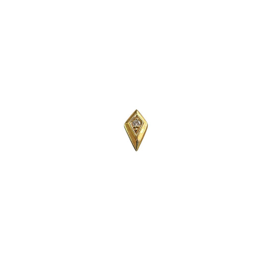 Accesorio con cristales oro 18k c/ rosca - Rombo oro 18k - Diamante blanco