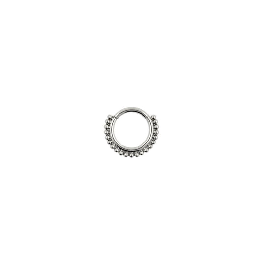 Argolla titanio ASTM F136 - Segment ring clicker full bolitas