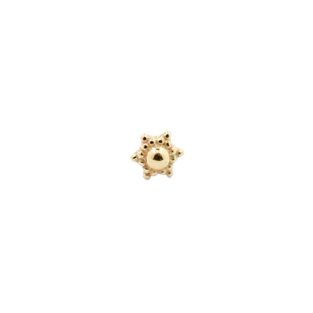 Accesorio c/ pin Oro 14k - Sol milgrain oro 14k